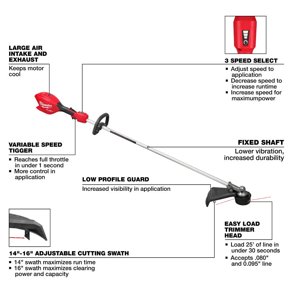 Milwaukee 3046-20 M18 FUEL 18V 16" String Trimmer - Bare Tool