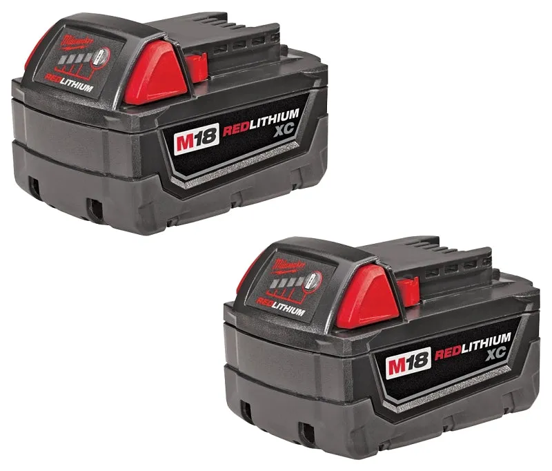 Milwaukee 48-11-1822 Rechargeable Battery Pack, 18 V Battery, 3 Ah :PK 2: QUANTITY: 1