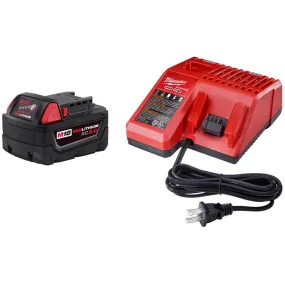 Milwaukee M18 RedLithium XC5.0 5 Ah Lithium-Ion Starter Kit 2 pc