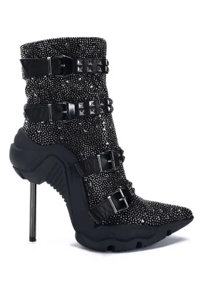 NEFELI-BLACK STILETTO BOOTIE