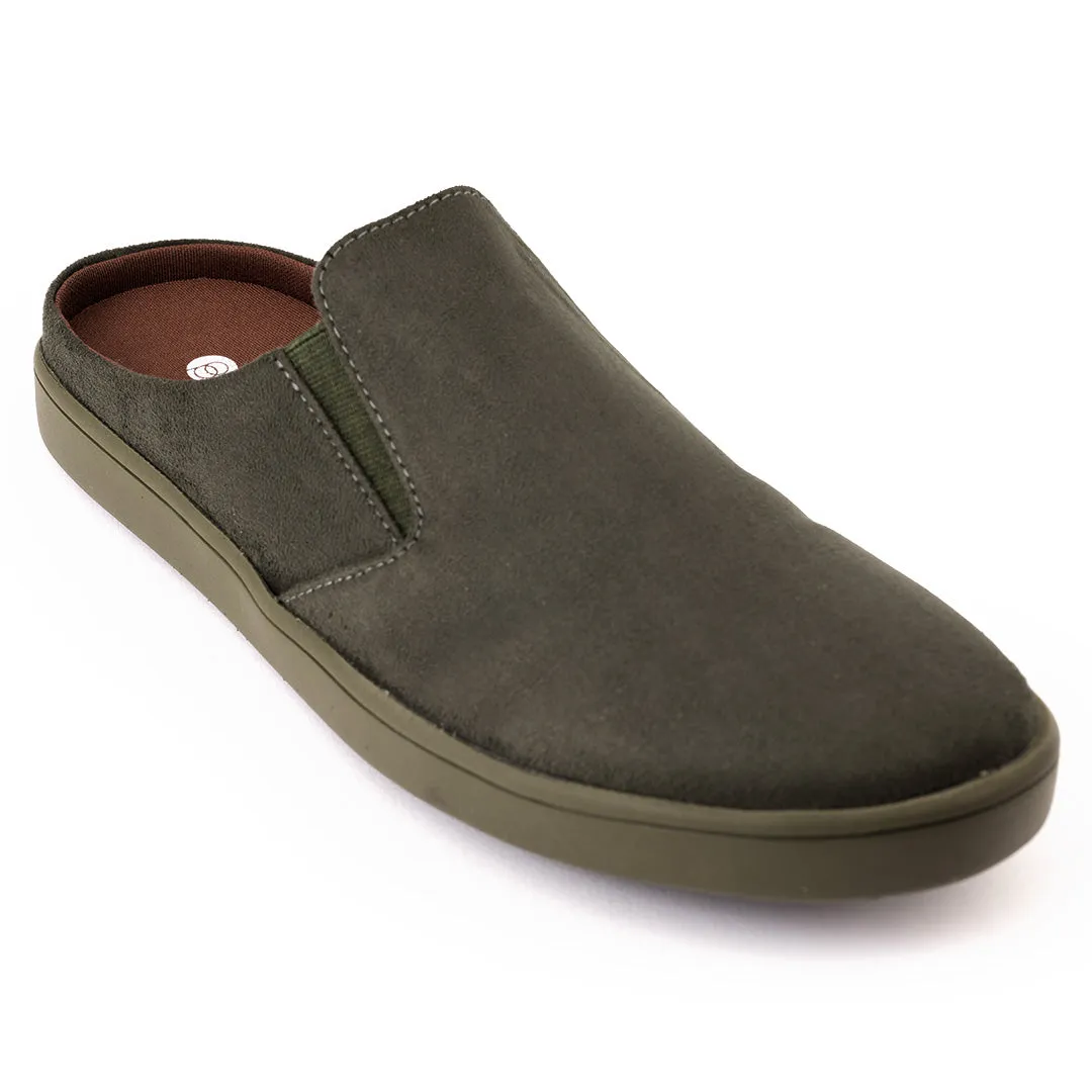 Nest Mules Vegan Suede Green Men Slip-ons