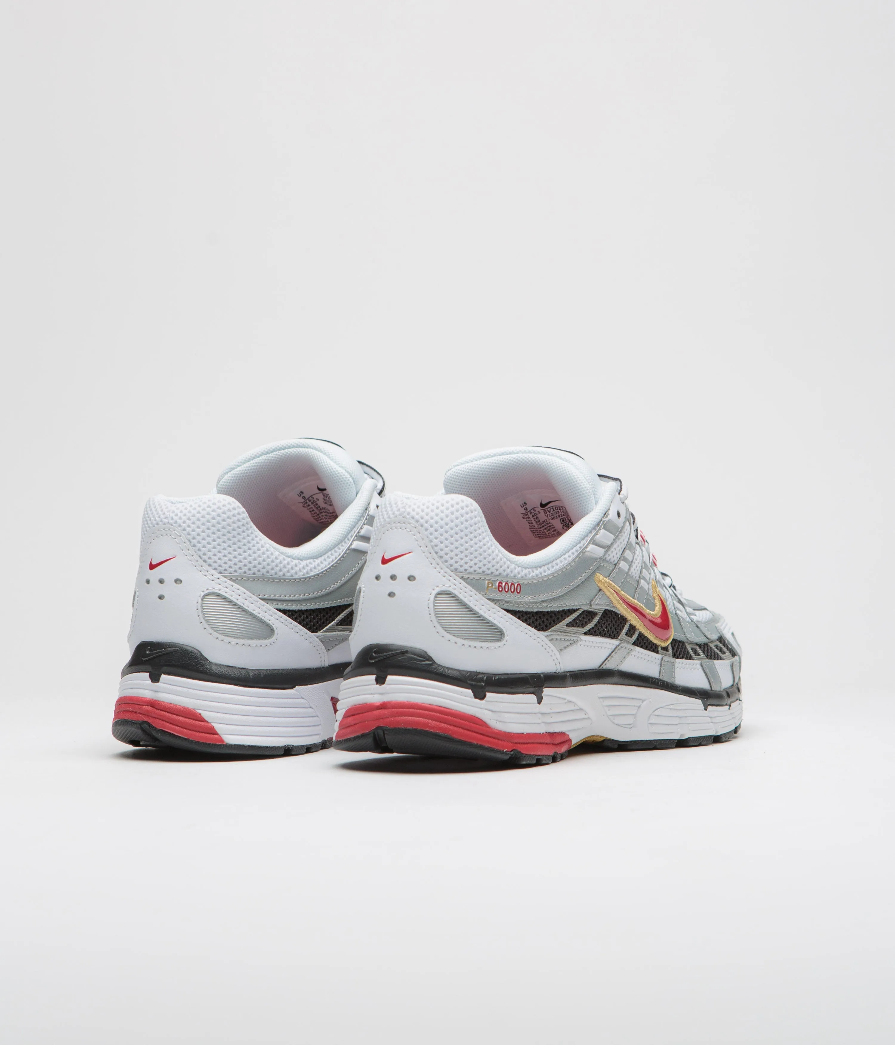 Nike Womens P-6000 Shoes - White / Varsity Red - Metallic Platinum