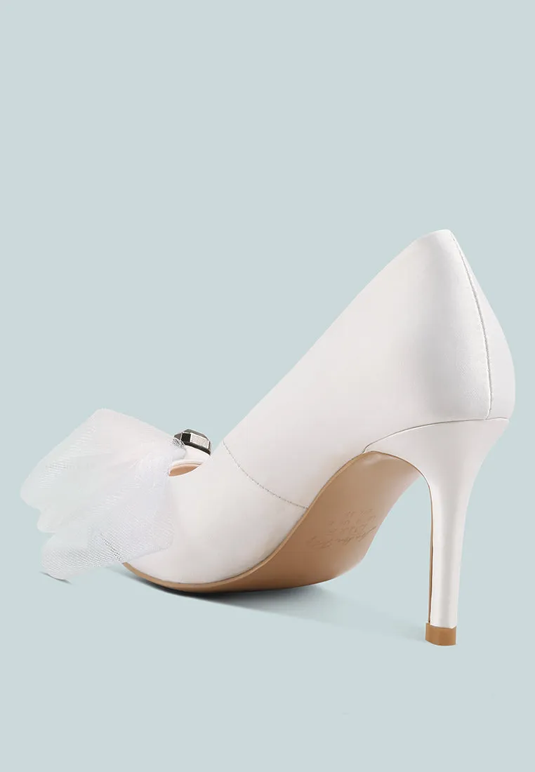 Odette Diamante Embellished Bow Stiletto Pumps