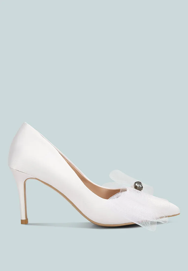 Odette Diamante Embellished Bow Stiletto Pumps