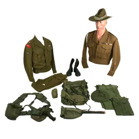 Original Australian Vietnam War Uniform & Field Gear Lot with Slouch Hat