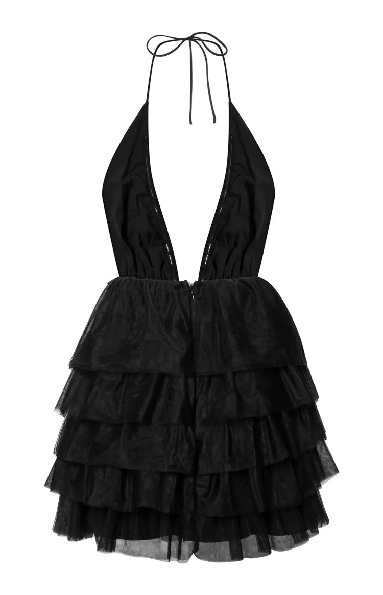 Party Favour Black Mini Dress