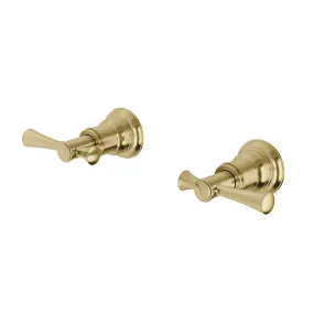 Phoenix Cromford Wall Top Assemblies 15mm Extended Spindles Brushed Gold