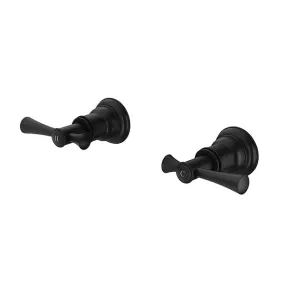 Phoenix Cromford Wall Top Assemblies 15mm Extended Spindles Matte Black