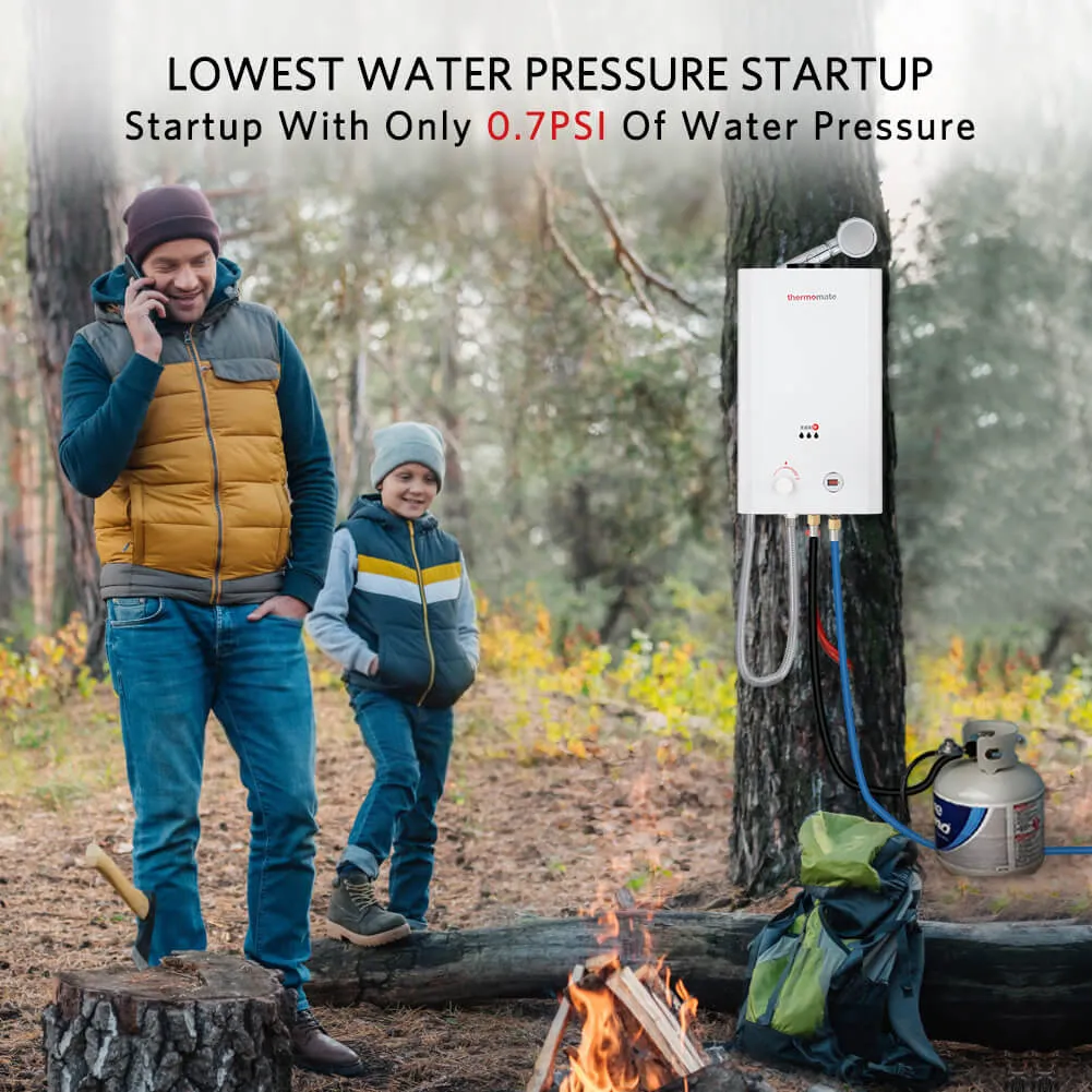 Portable Tankless Propane Water Heater - 2.64GPM | 10L