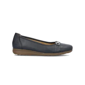 RIEKER BALLET FLAT NAVY - WOMENS