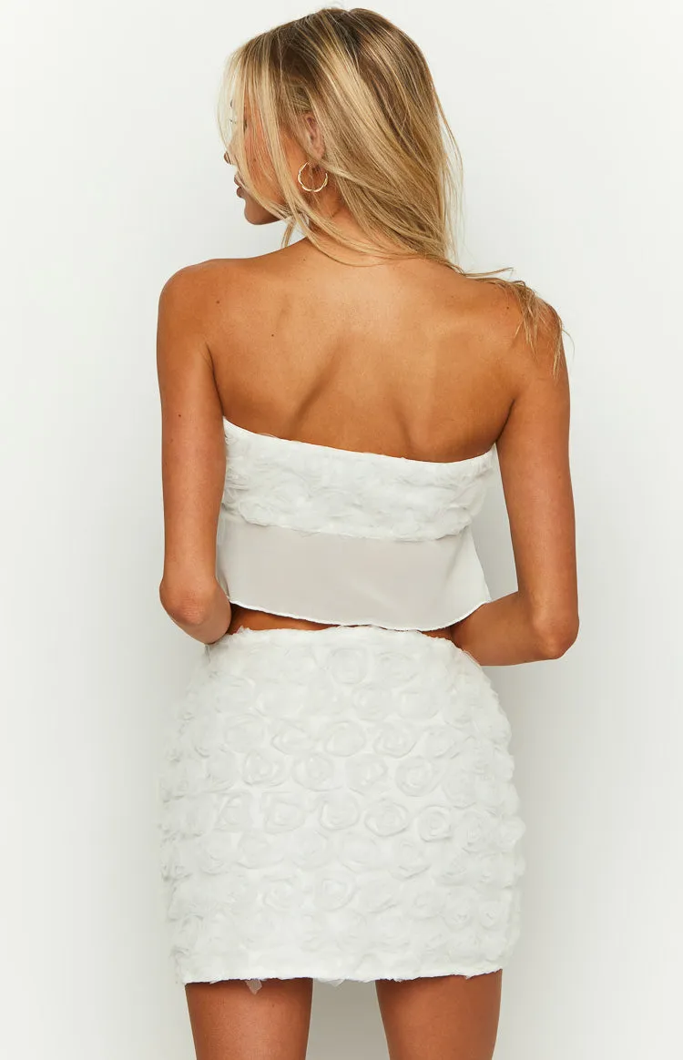 Roaslie White Mini Skirt