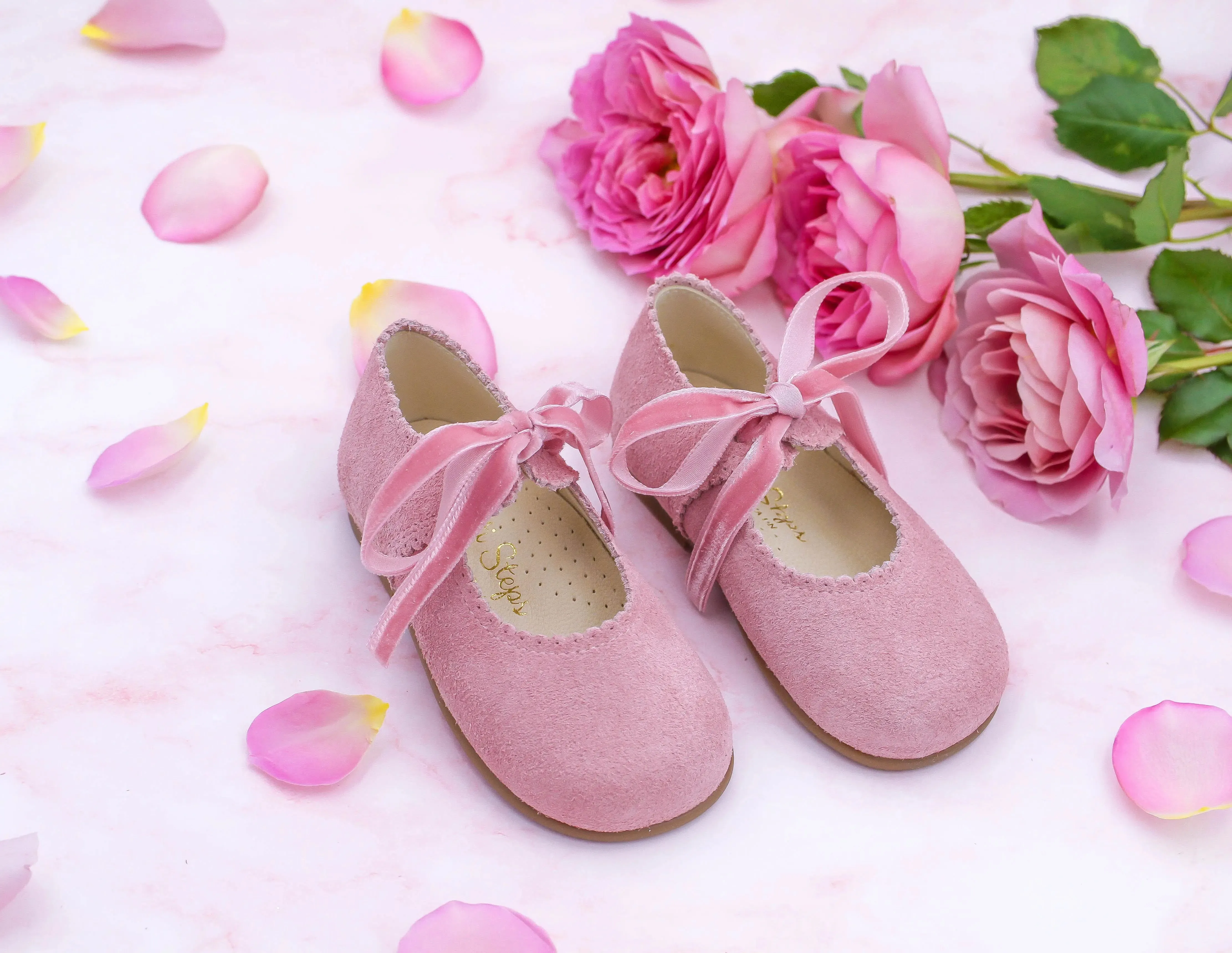 Rosa- Pink Suede Mary Jane Shoes