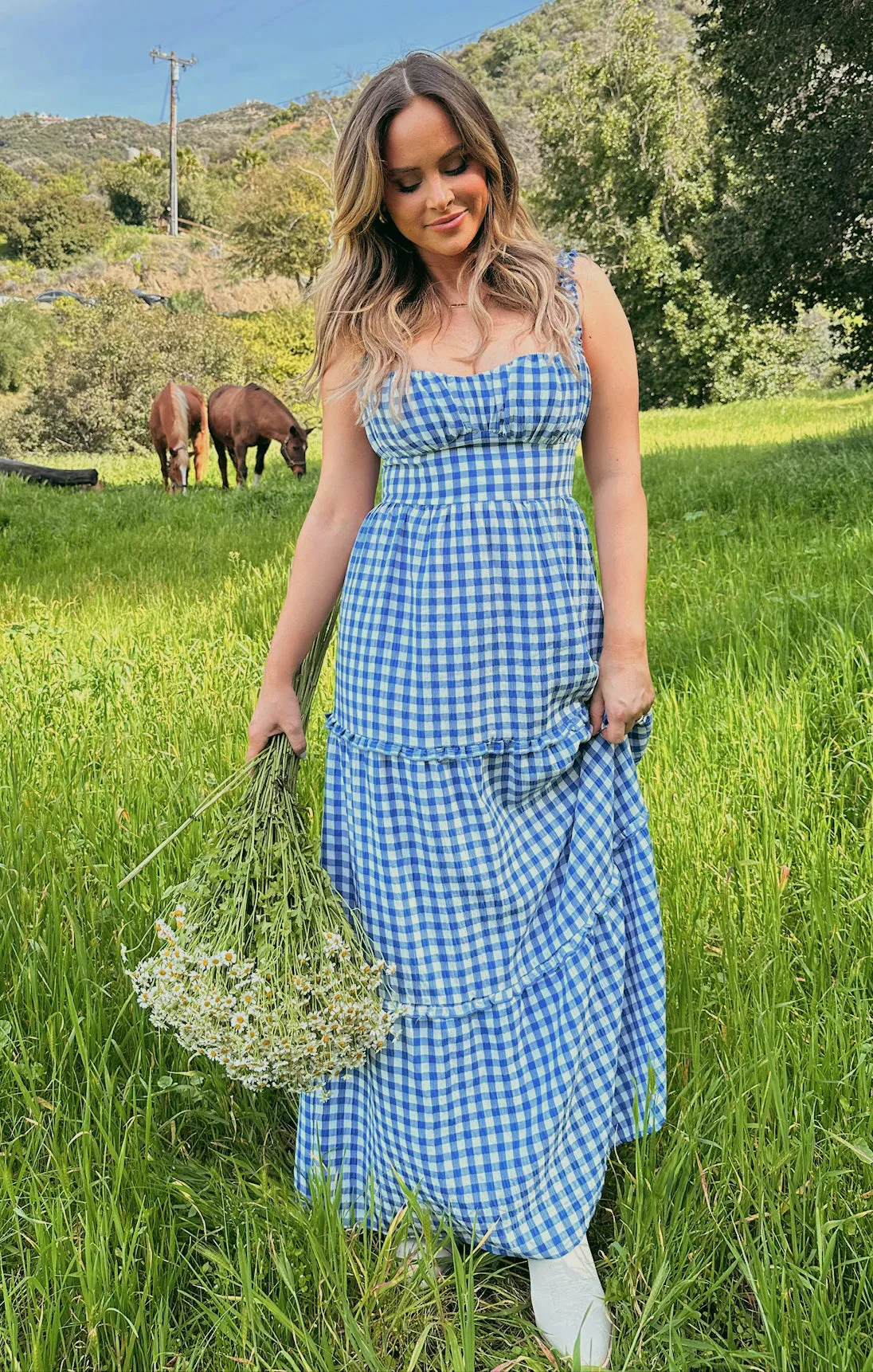 Rosie Dress ~ Blue Bounty Gingham