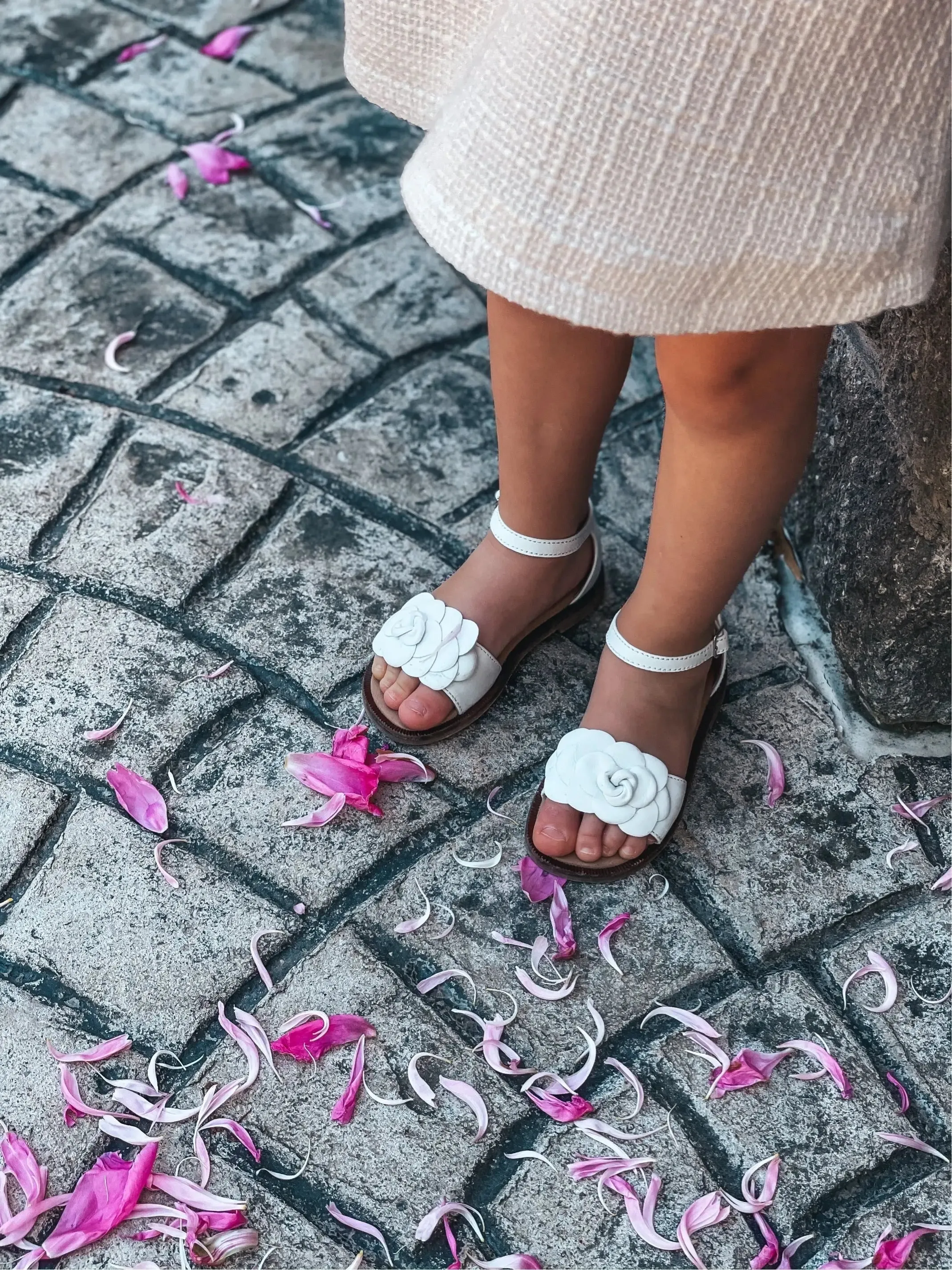 Seraphina- White Leather Sandals