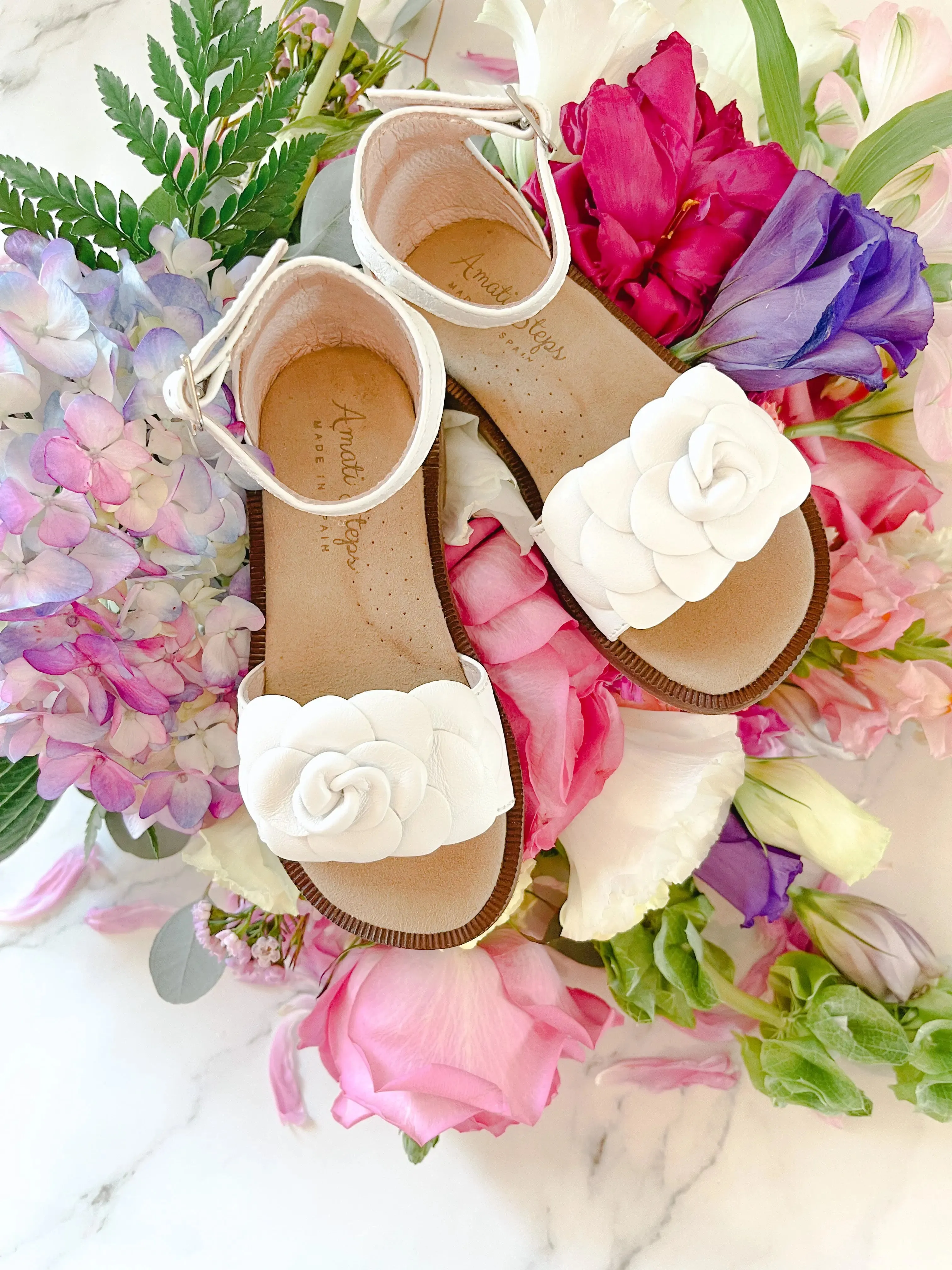 Seraphina- White Leather Sandals