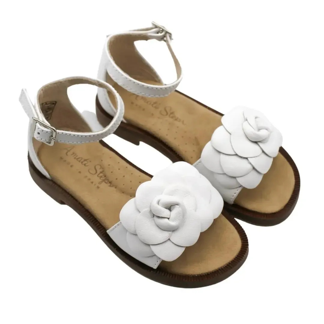 Seraphina- White Leather Sandals