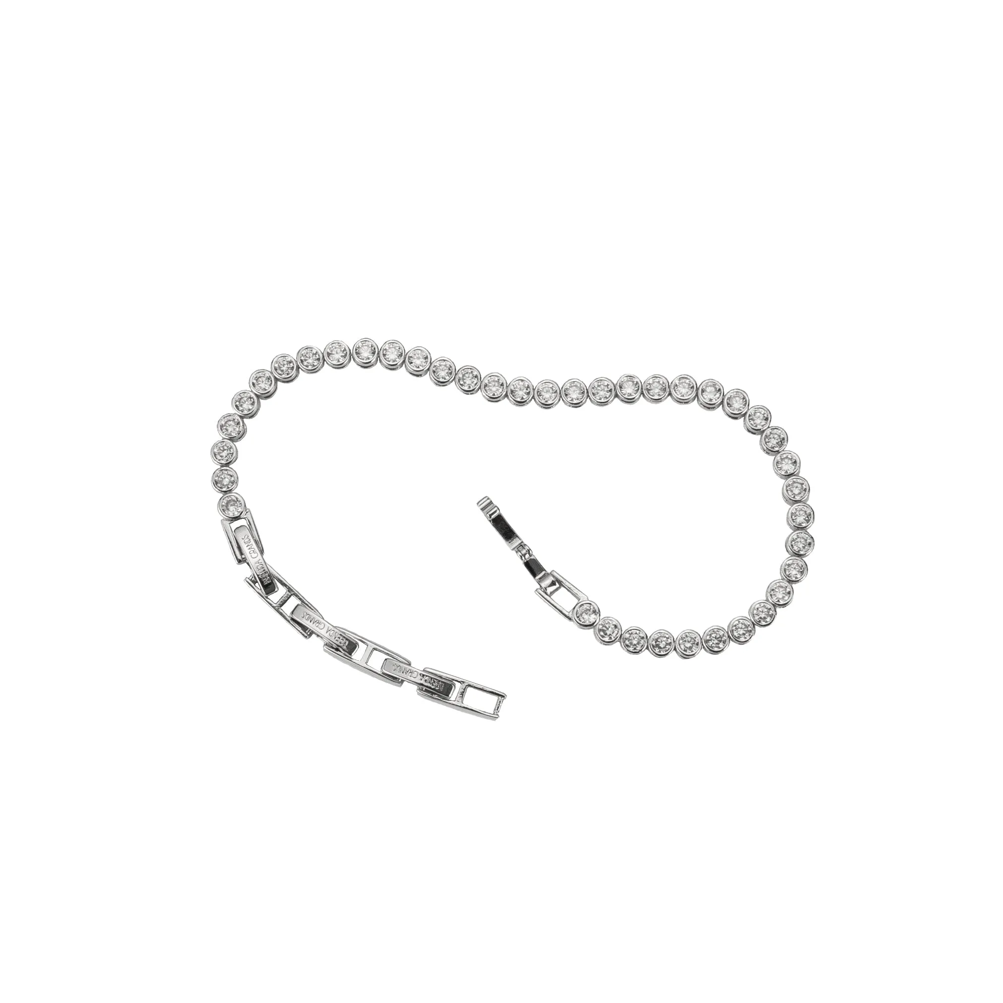 Silver Diamond Tennis Bracelet (Links)