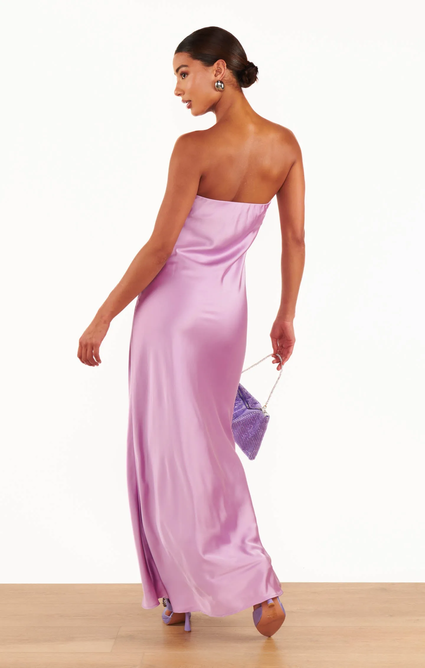 Taylor Tube Dress ~ Lilac Luxe Satin