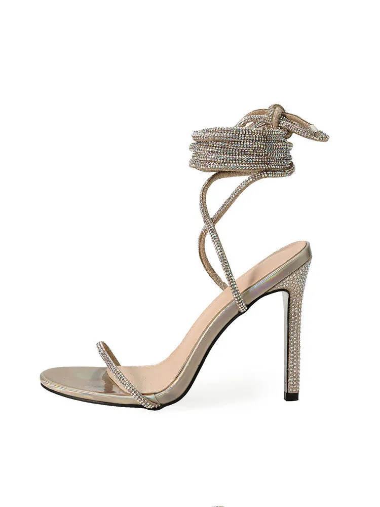 Toleet Rhinestone Strappy Heels