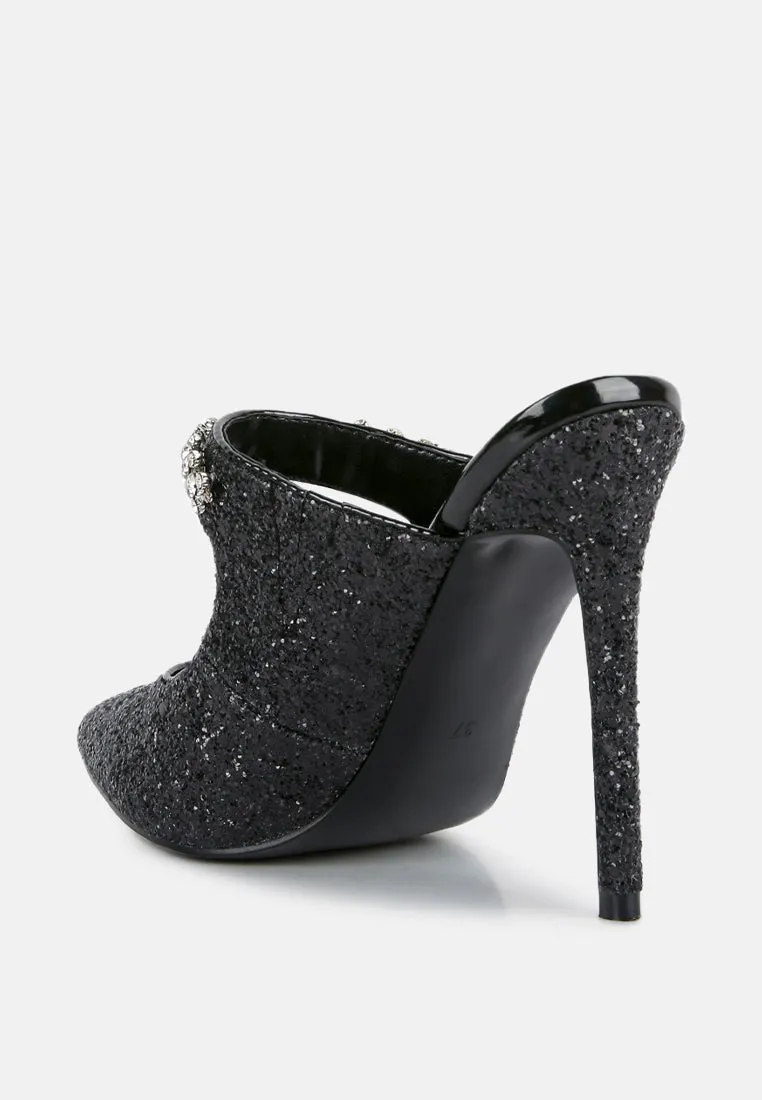 Twinklet Glitter Diamante Embellished Stilettos