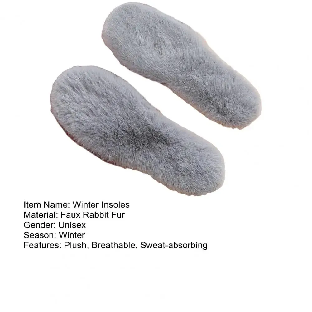 Warm Faux Rabbit Fur Insole