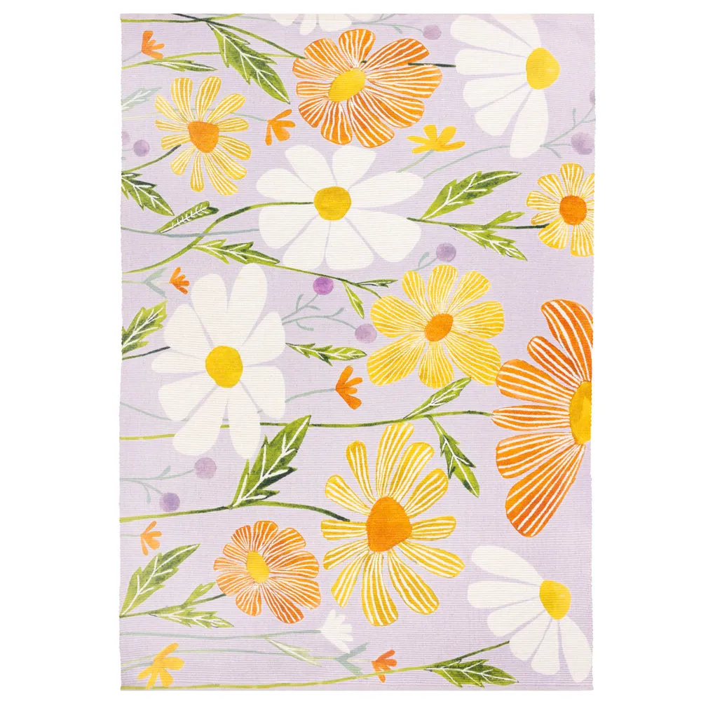 Wildflowers Outdoor Washable Rug Lilac