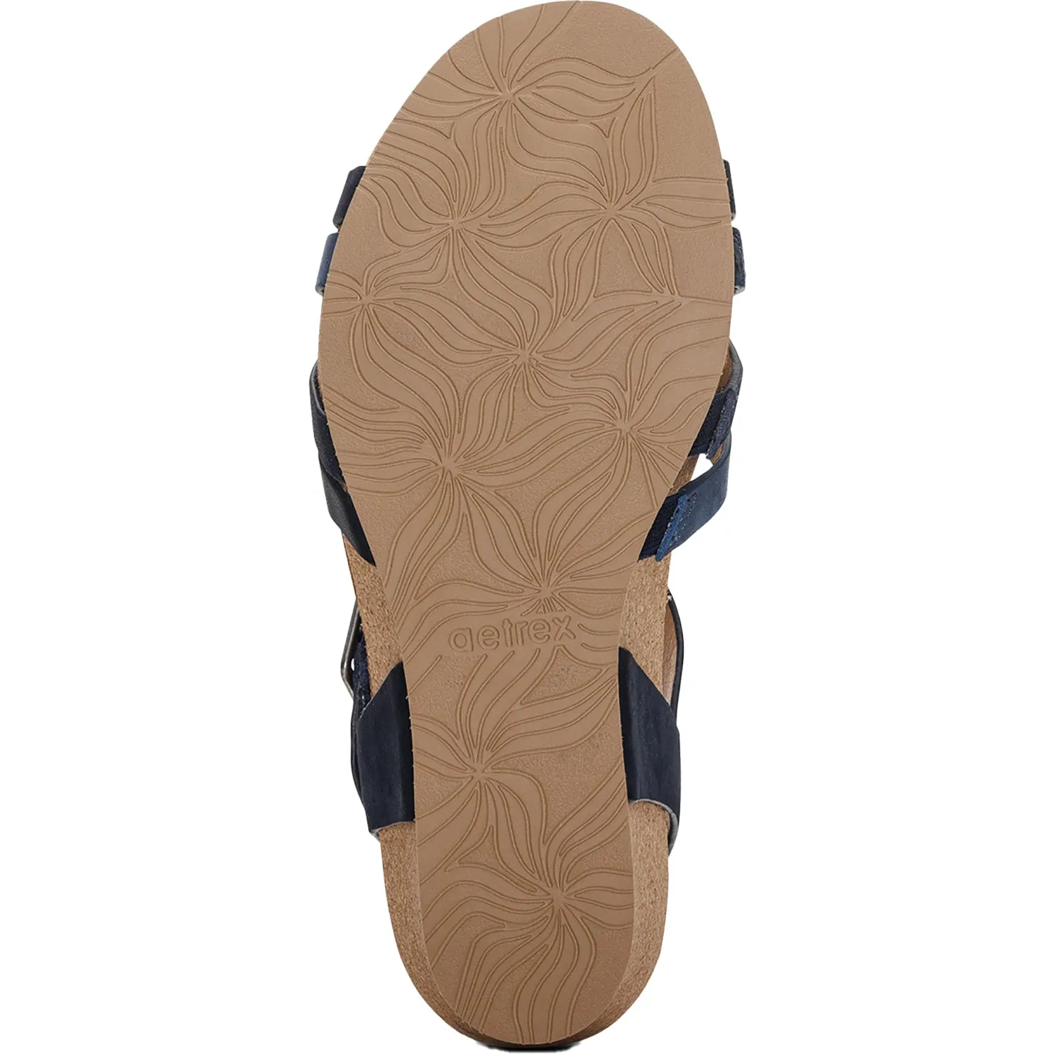 Women's Aetrex Noelle Navy Multi Leather