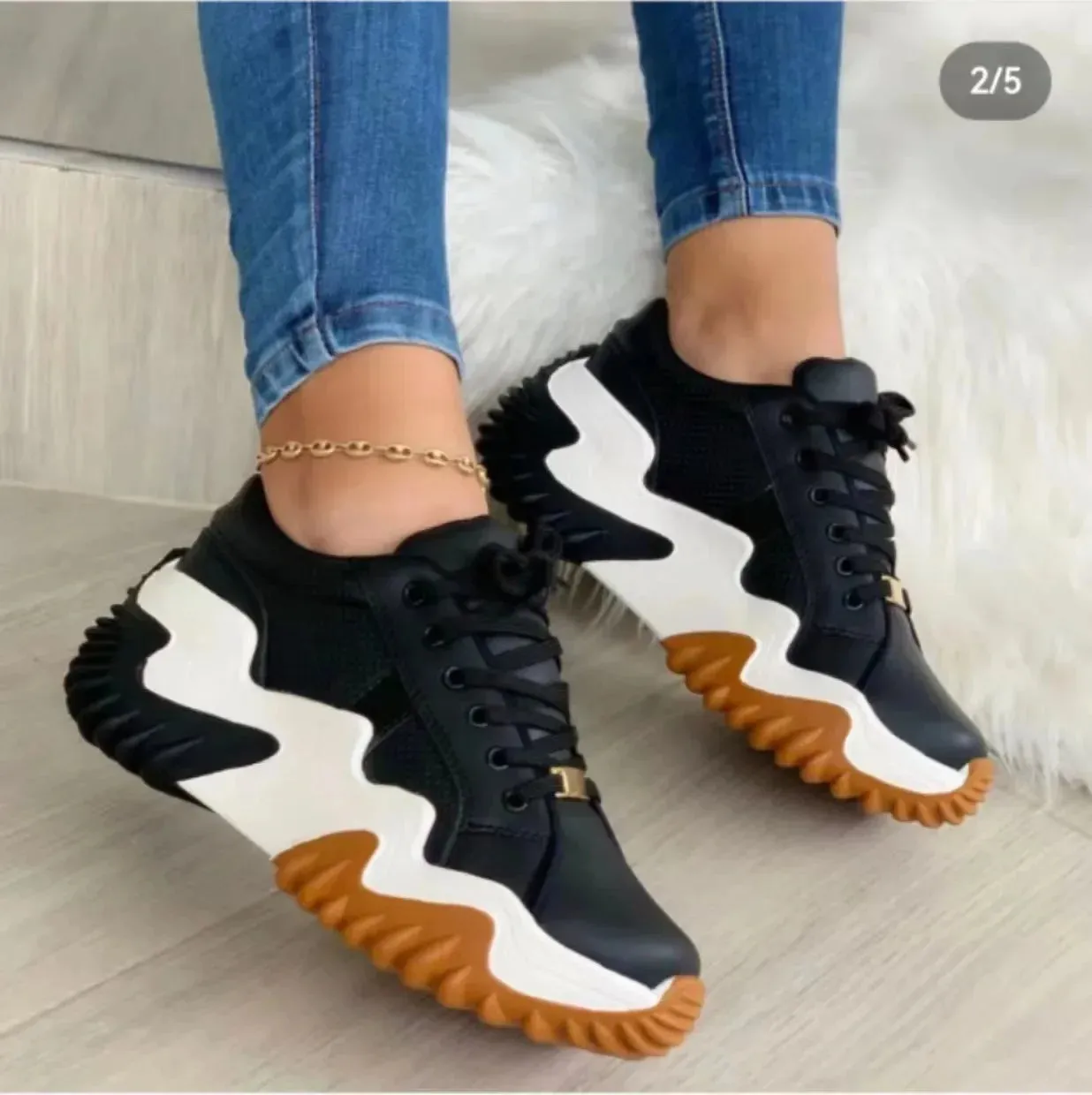 Women's Casual Autumn New Style Low Top Sneakers European American Market Comfortable Rubber Base Shoes