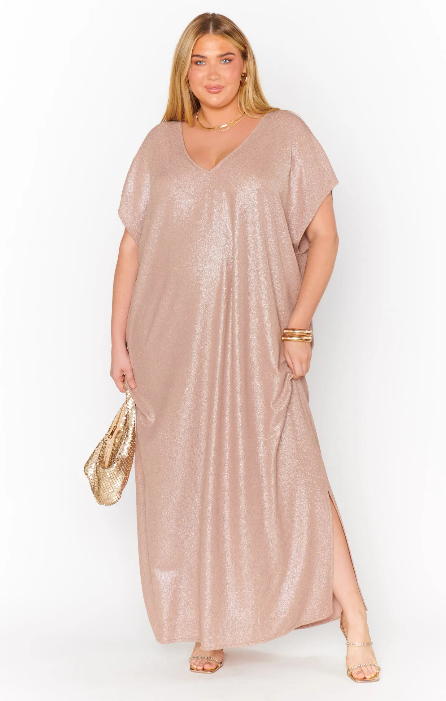 Worldly Dress ~ Champagne Glitz Knit