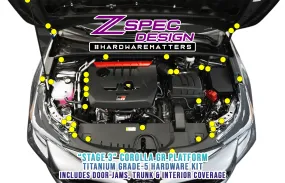 ZSPEC Stage-3 Dress Up Bolts® Fastener Kit for the GR Corolla, Titanium